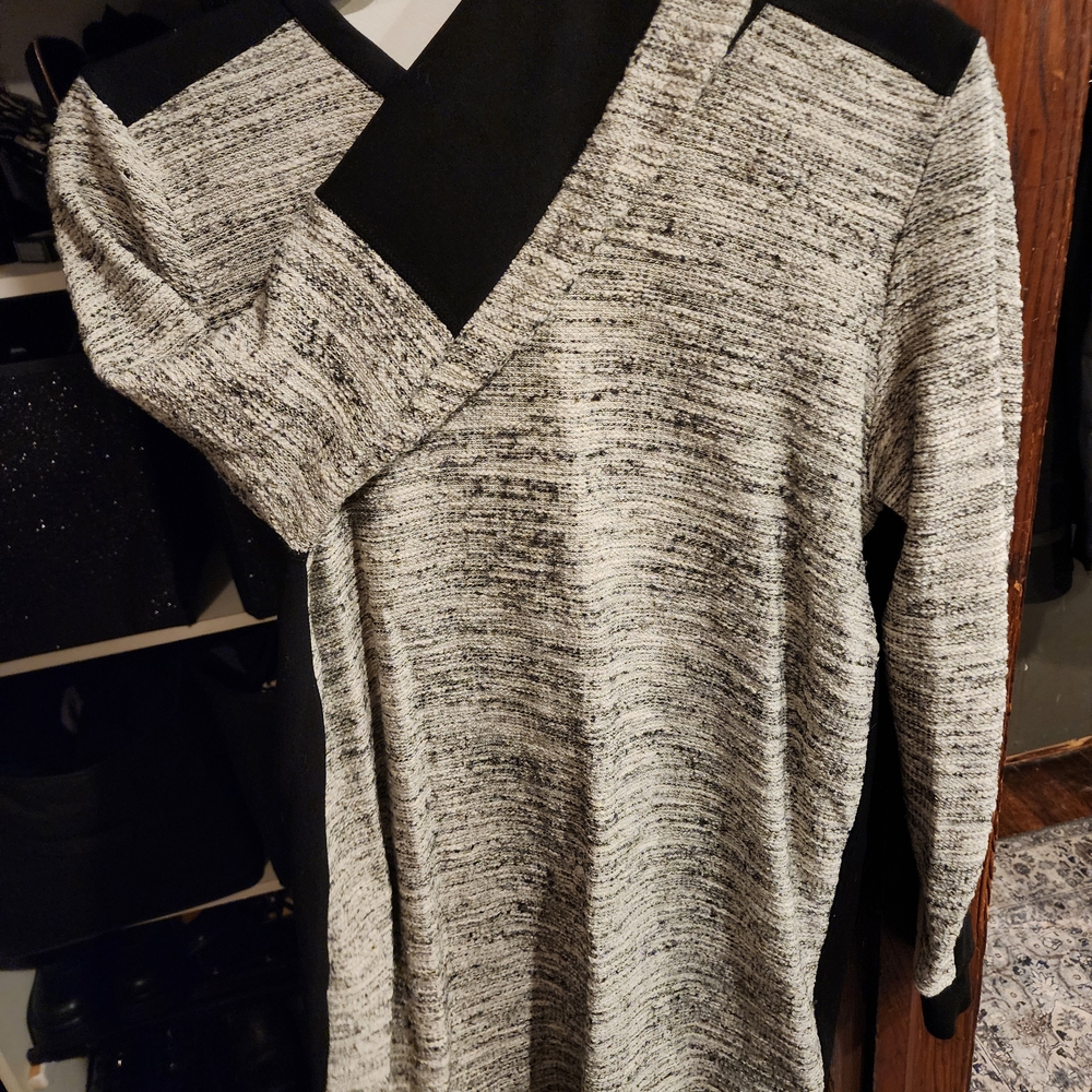 Zara Monochrome Textured Mini Dress - Picture 5 of 9
